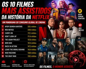 Os 10 Filmes Mais Assistidos da História da Netflix: Um Panorama do Consumo Global de Cinema
