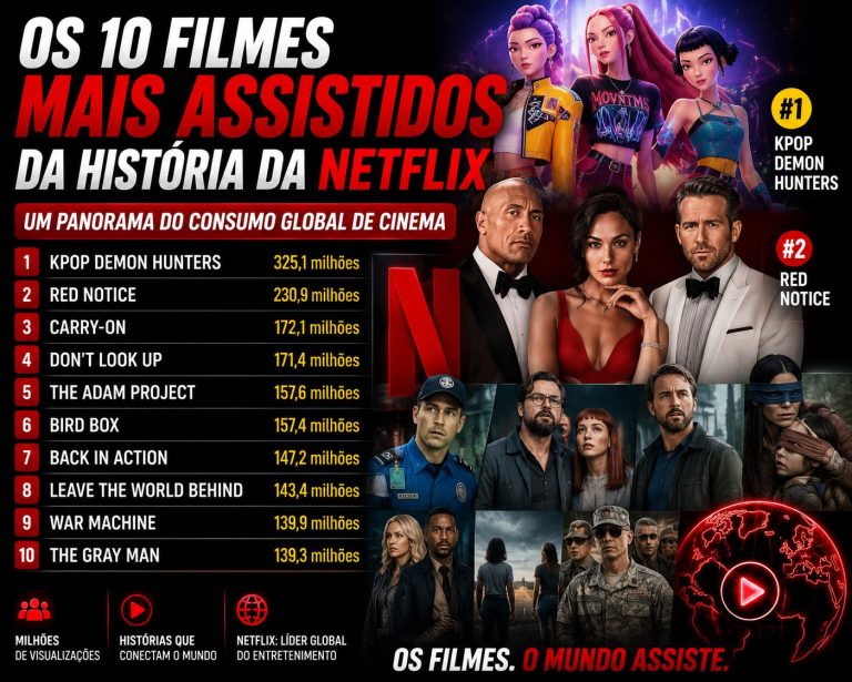 Os 10 Filmes Mais Assistidos da História da Netflix: Um Panorama do Consumo Global de Cinema