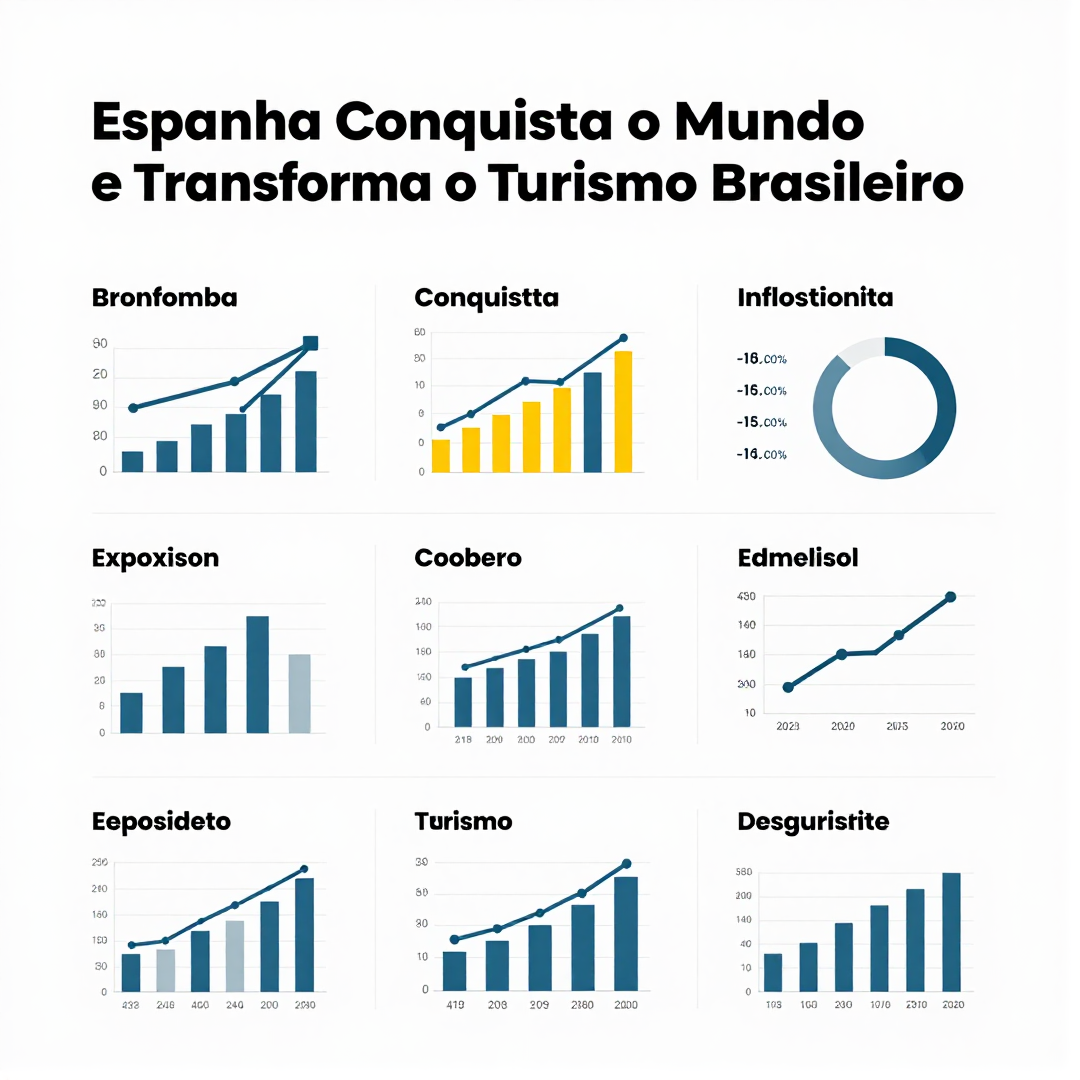 Infográfico - Espanha Conquista o Mundo e Transforma o Turismo Brasileiro: Rotas, Lazer e os Rumos para a Copa de 2026