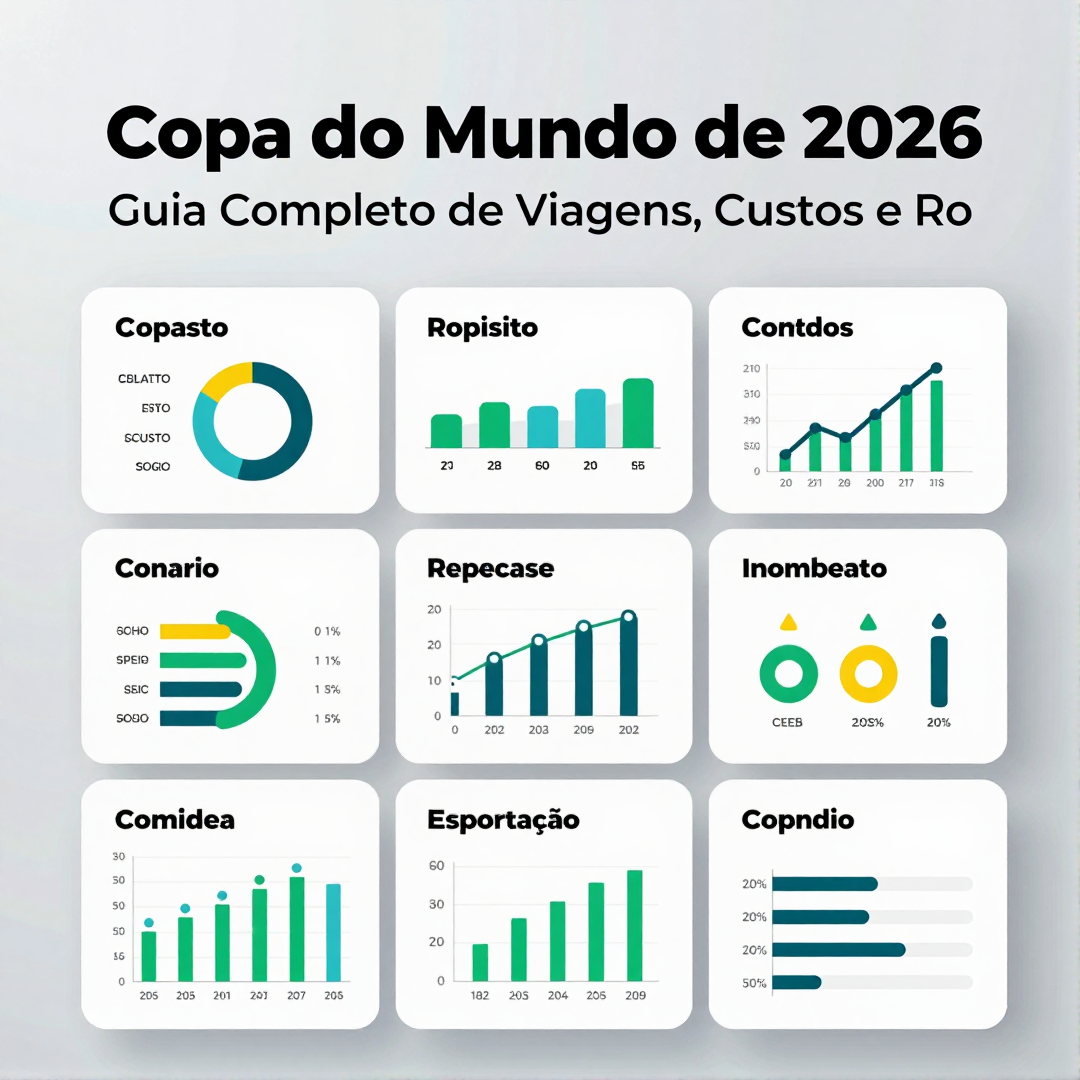 Infográfico - Copa do Mundo de 2026: Guia Completo de Viagens, Custos e Roteiros para o Brasil
