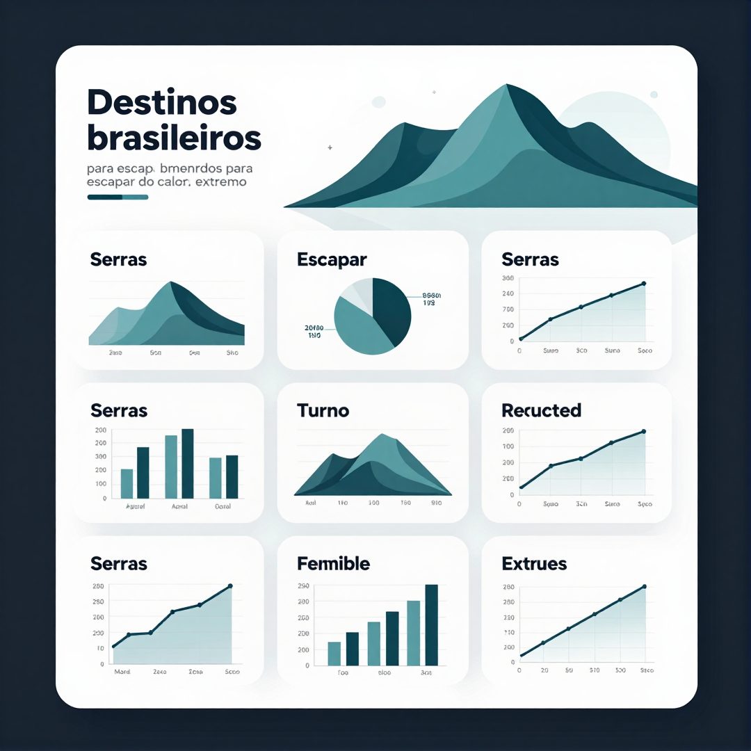 Infográfico - Destinos brasileiros para escapar do calor extremo: serras, praias e cidades com clima ameno