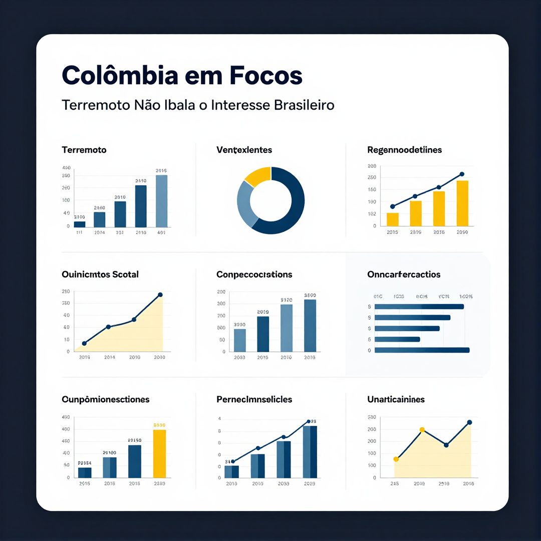 Infográfico - Colômbia em Foco: Terremoto Não Abala o Interesse Brasileiro pelo Turismo Andino