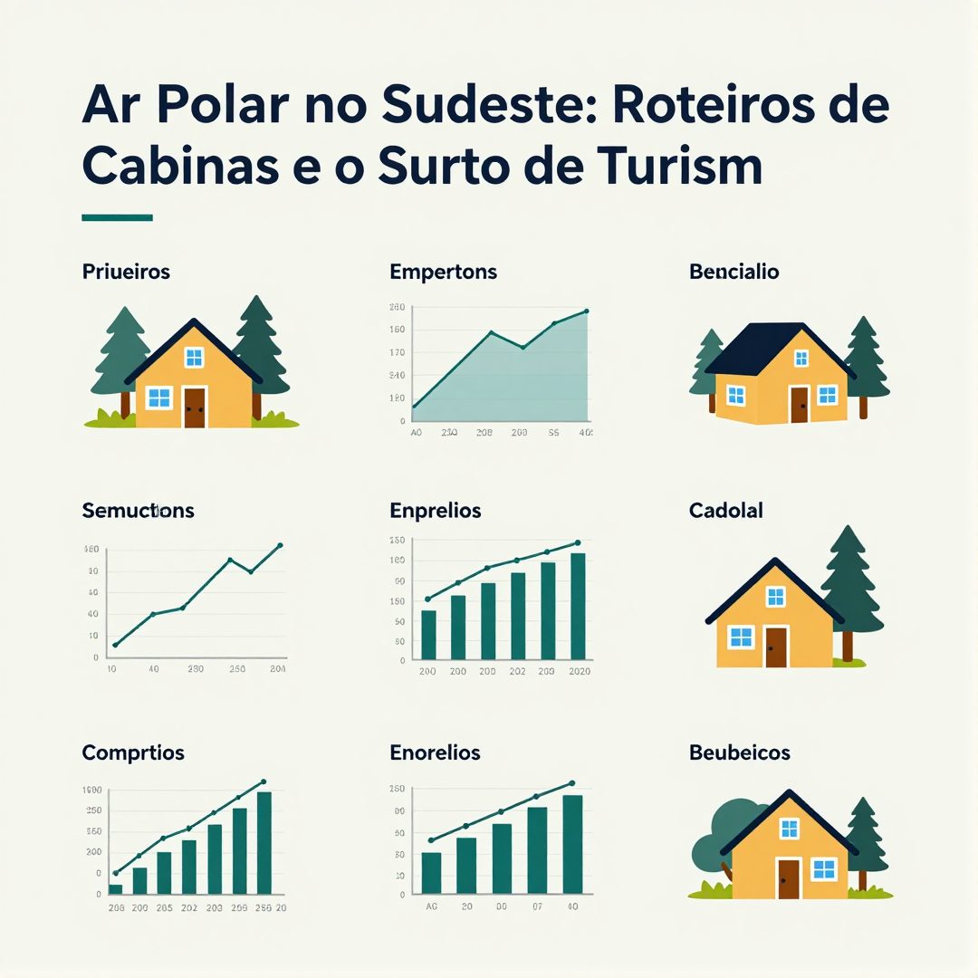 Infográfico - Ar Polar no Sudeste: Roteiros de Cabanas e o Surto de Turismo de Inverno em Minas Gerais
