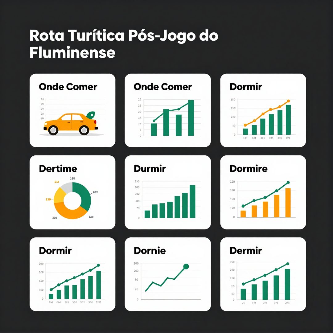 Infográfico - Rota Turística Pós-Jogo do Fluminense: Onde Comer, Dormir e Passear no Rio de Janeiro