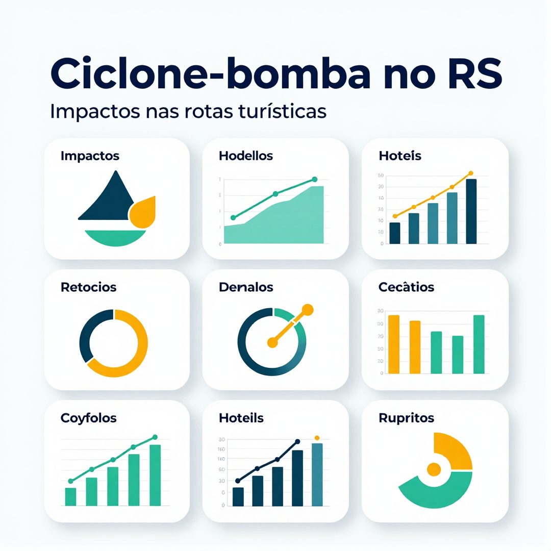 Infográfico - Ciclone-bomba no RS: Impactos nas rotas turísticas, hotéis e dicas para viajantes