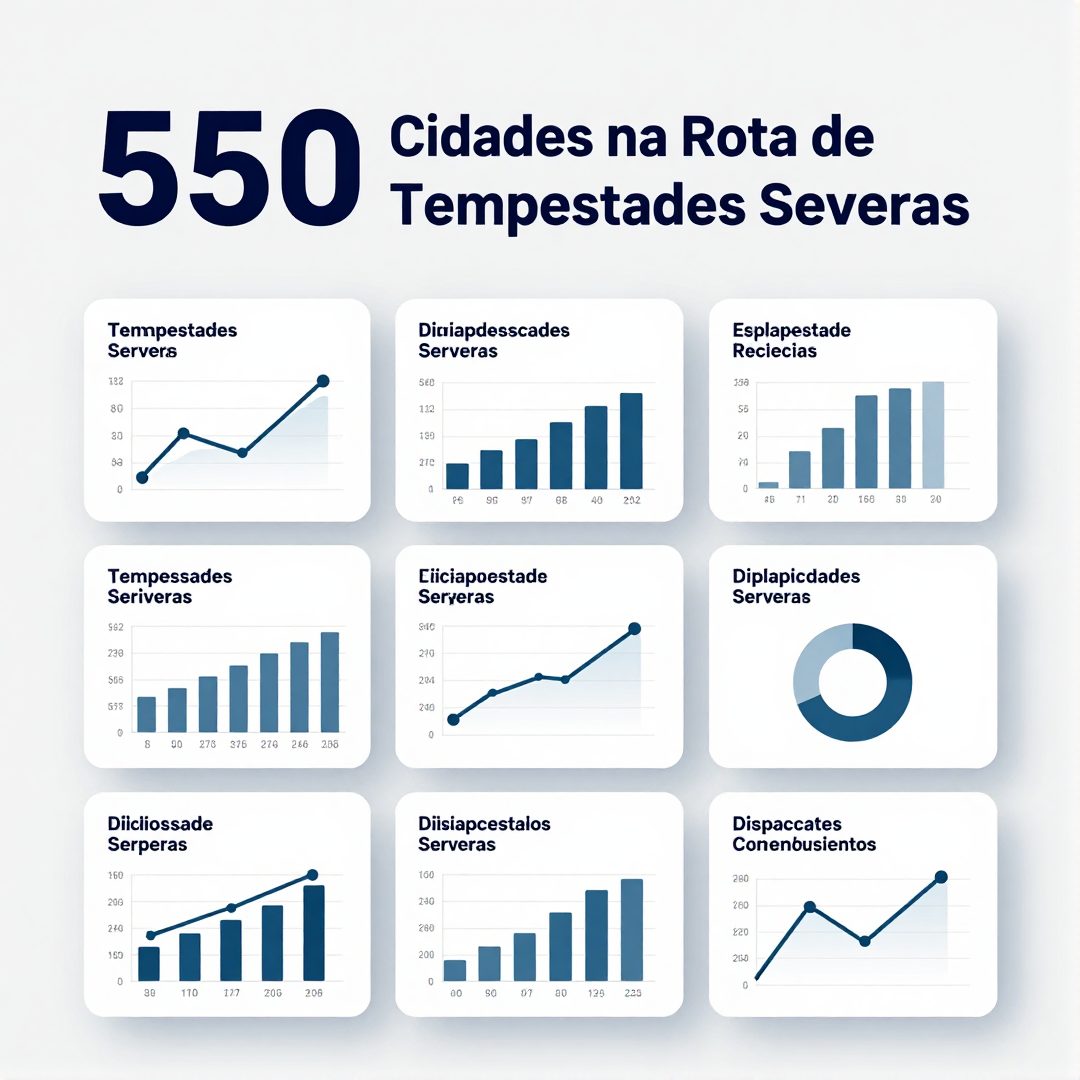 Infográfico - 550 Cidades na Rota de Tempestades Severas: Impactos e Dicas para Suas Viagens