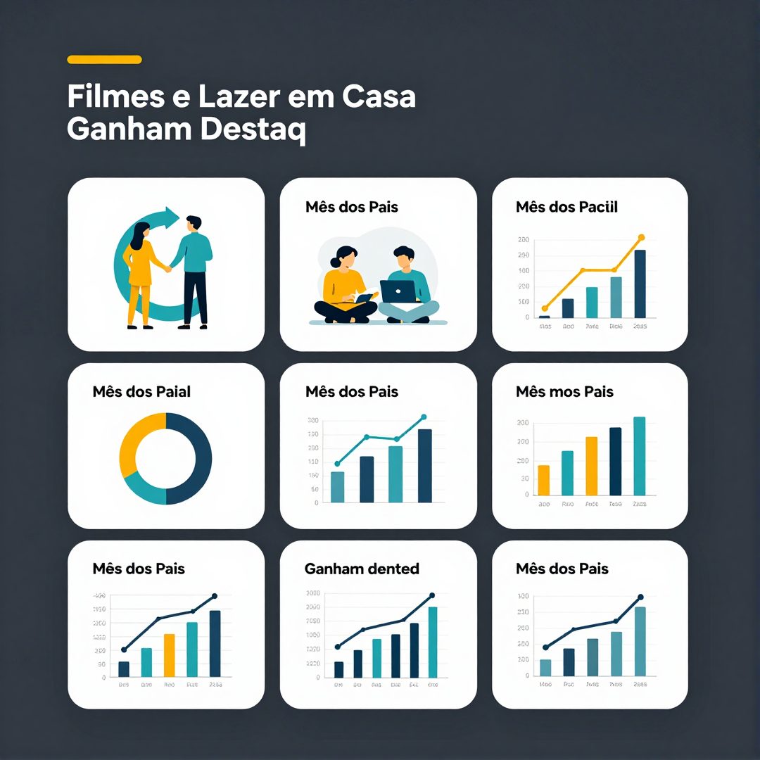 Infográfico - Mês dos Pais no Brasil: Filmes e Lazer em Casa Ganham Destaque com Lançamentos da Netflix e Prime Video