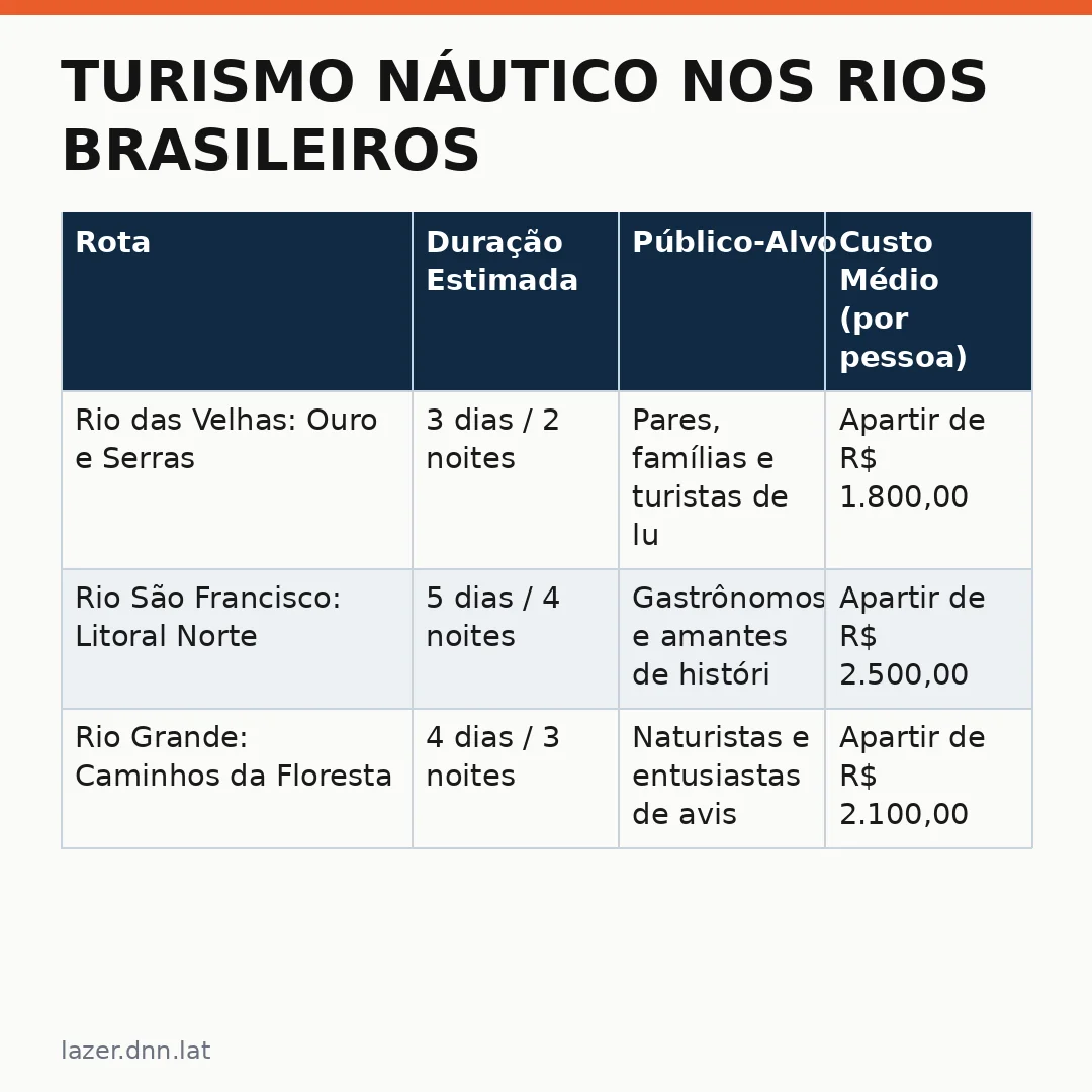 Infográfico - Turismo Náutico nos Rios Brasileiros: Impulso Econômico e Novos Investimentos