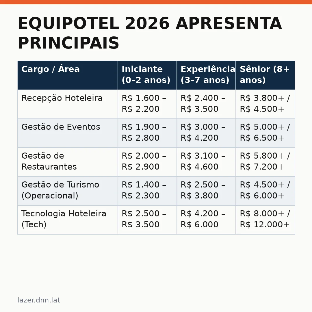 Infográfico - Equipotel 2026 apresenta principais tendências para profissionais de hotelaria no Brasil
