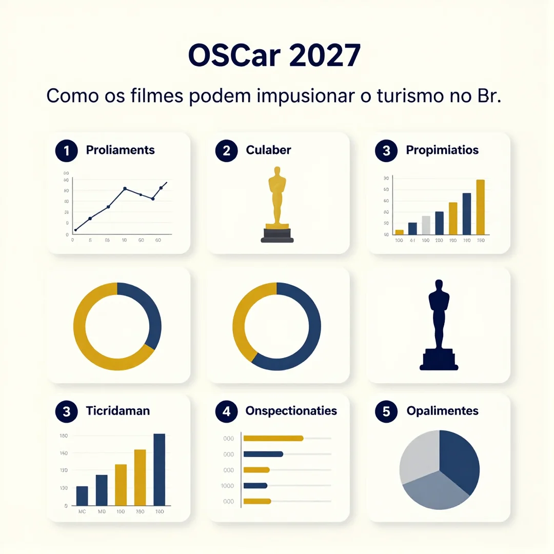 Infográfico - Oscar 2027: Como os filmes podem impulsionar o turismo no Brasil