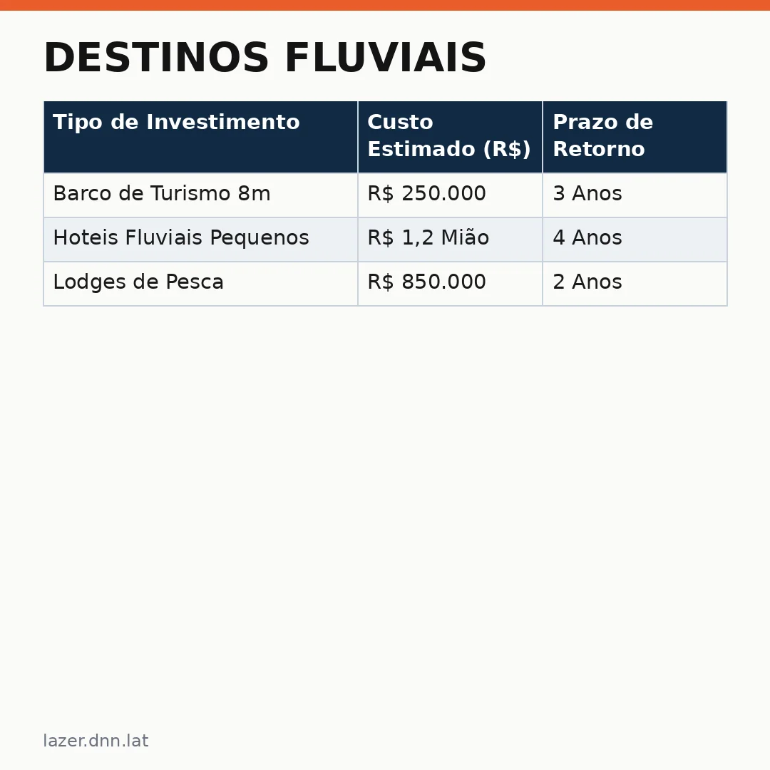 Infográfico - Destinos Fluviais: Oportunidades de Turismo e Investimento no Brasil