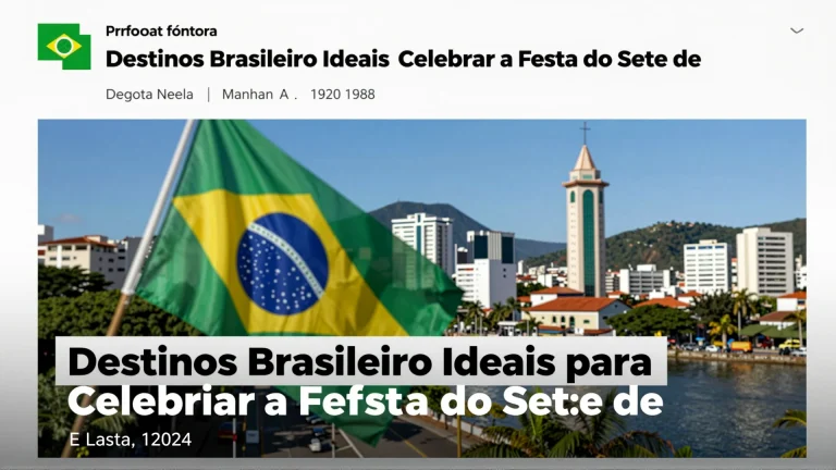 Destinos Brasileiro Ideais para Celebrar a Festa do Sete de Setembro