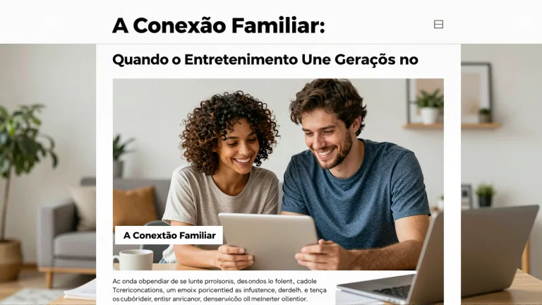 A Conexão Familiar: Quando o Entretenimento Une Gerações no Lazer