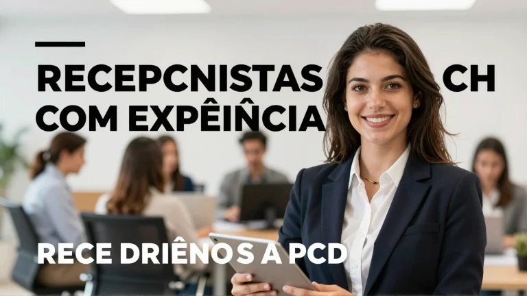 Recepcionistas com experiência em atendimento PCD: vagas abertas Grupo Bandeirantes