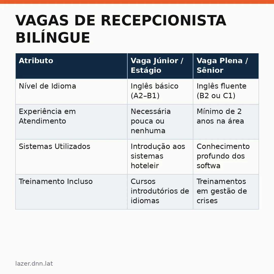 Infográfico - Vagas de Recepcionista Bilíngue: Como se Candidatar às Novas Oportunidades no Rio Grande do Sul