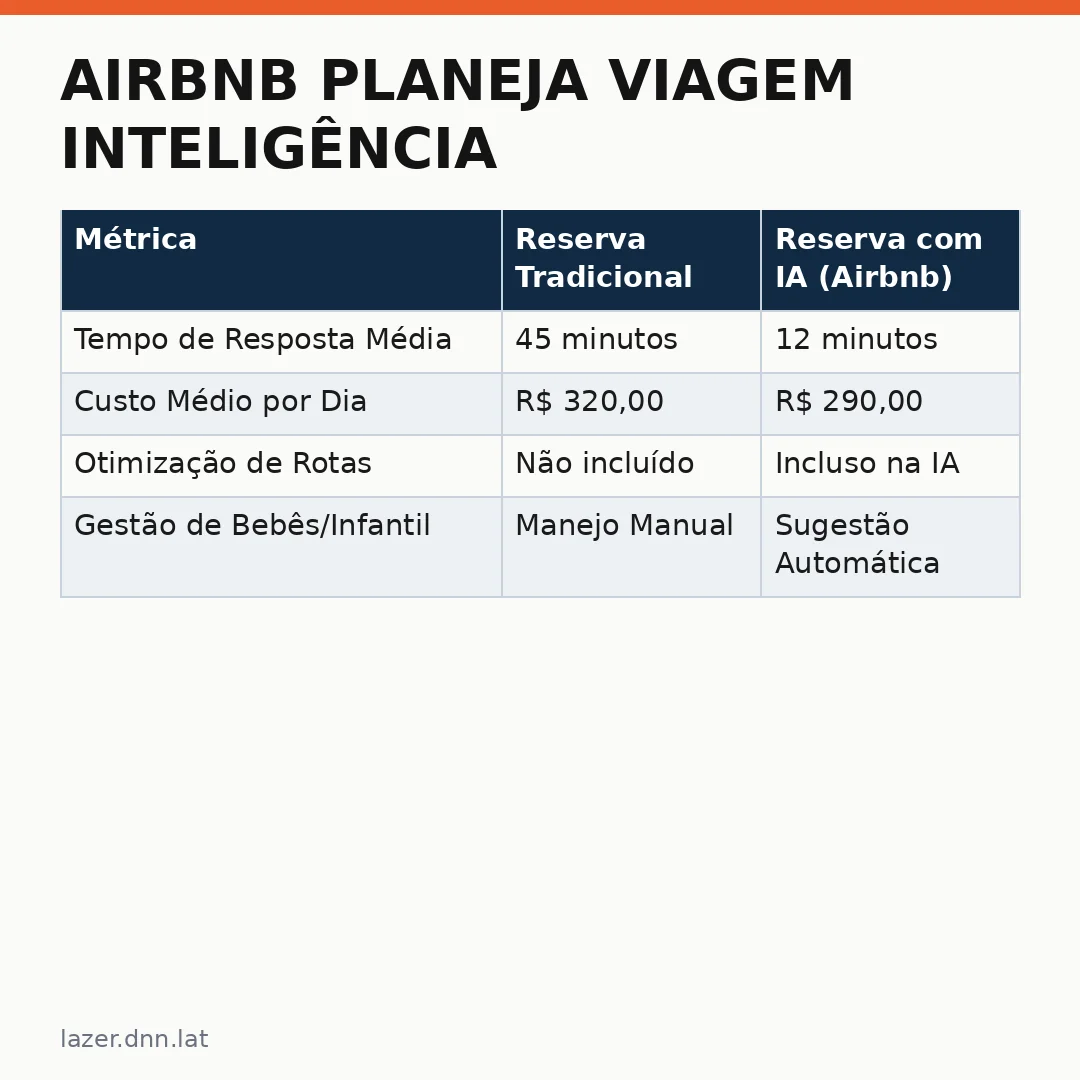 Infográfico - Airbnb planeja viagem inteligência artificial: novas fronteiras para o turismo brasileiro