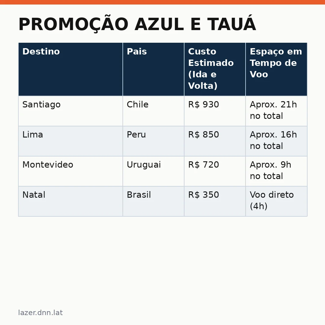 Infográfico - Promoção Azul e Tauá: Novos Rumos para o Turismo no Nordeste
